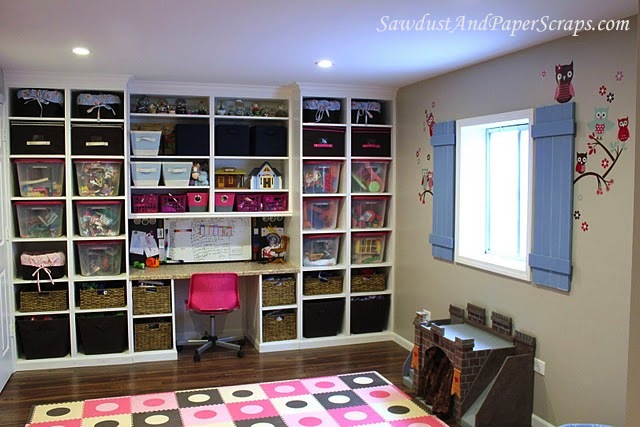 playroom wall storage