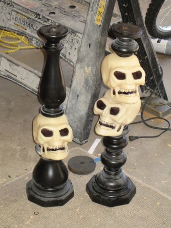 $5 diy skull candlesticks