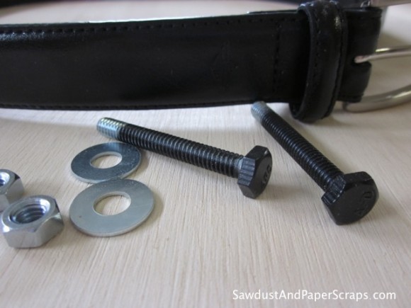 DIY Leather Drawer Pulls, parts How to Make DIY Leather Drawer Pulls