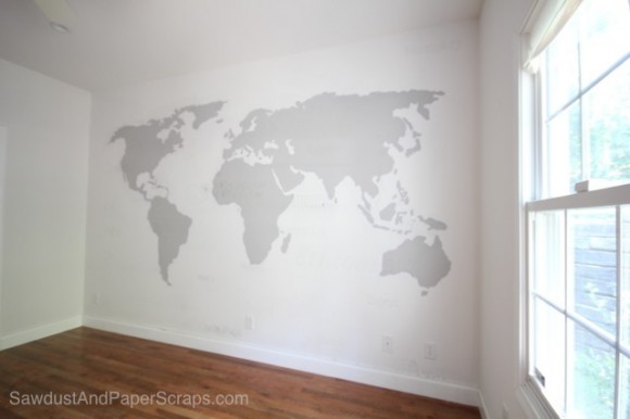 World Map Wall Decor