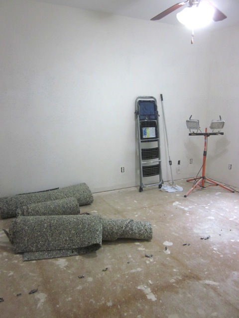 How to remove carpet.