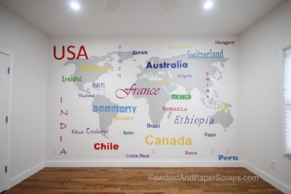 World Map Subway Art