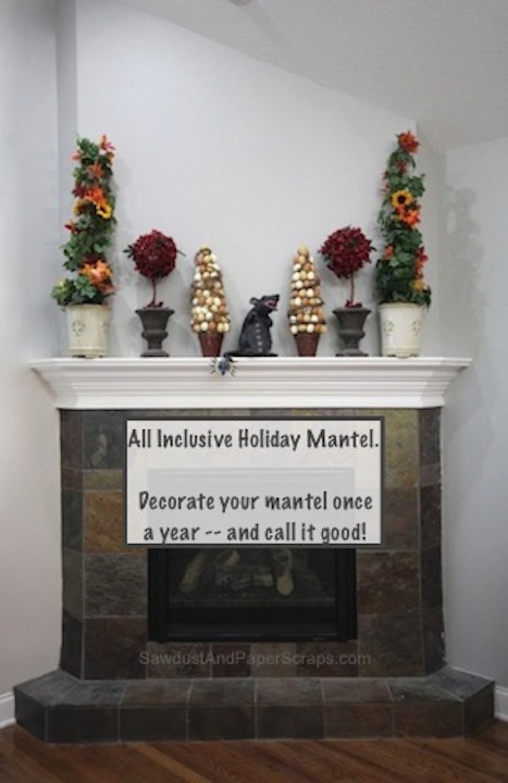 Halloween, Fall, Christmas, Easter, Comical Decorating, Mantel