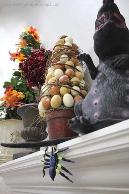 Halloween, Fall, Christmas, Easter, Comical Decorating, Mantel