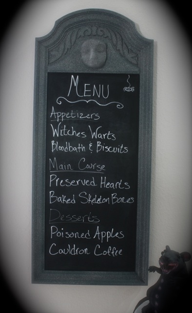 Ghostly Halloween Menu Chalkboard