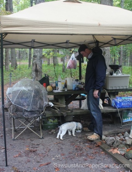 Camping in the Rain