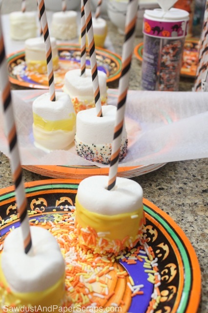 Guloseima fácil de Halloween: Bolinhos de Marshmallow