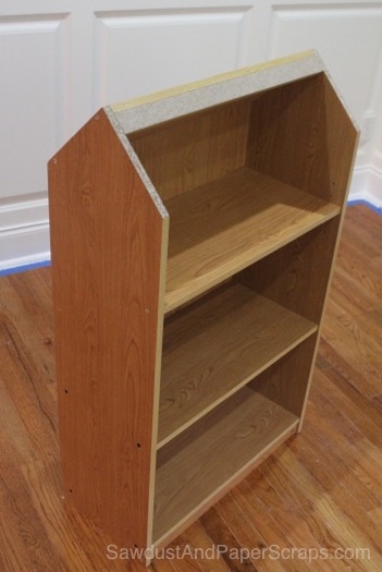 Turn a bookshelf into a dollhouse