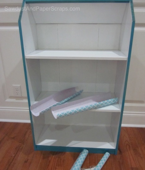 Turn a bookshelf into a dollhouse