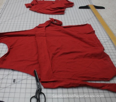 Tutorial de avental de camiseta sem costura