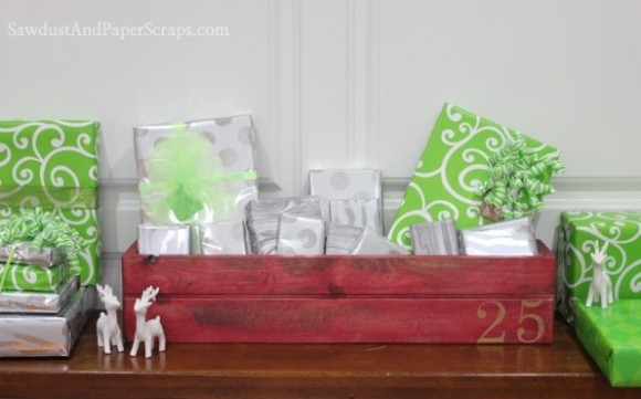 Calendário do Advento de Caixote de Madeira DIY